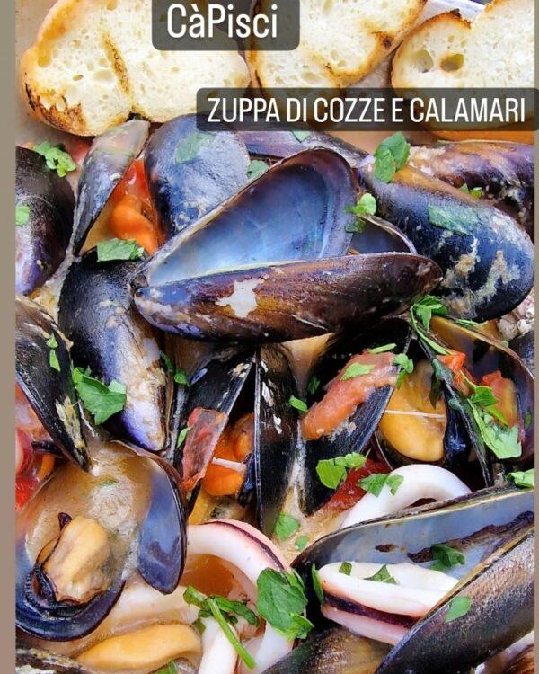 zuppa di cozze e calamari